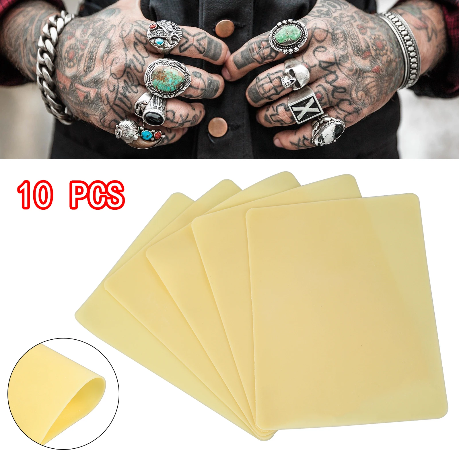 

Yonntech 10pcs Tattoo Practice Skin Double Permanent Makeup Eyebrows Tattoo Beginner Skin Practice Microblading Tattoo Supplies