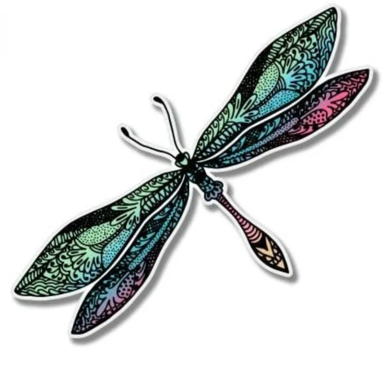 

Car Sticker Creative Colorful Dragonfly Vinyl Sticker Waterproof Sunscreen Decal Automobile Accessories,13cm*8cm