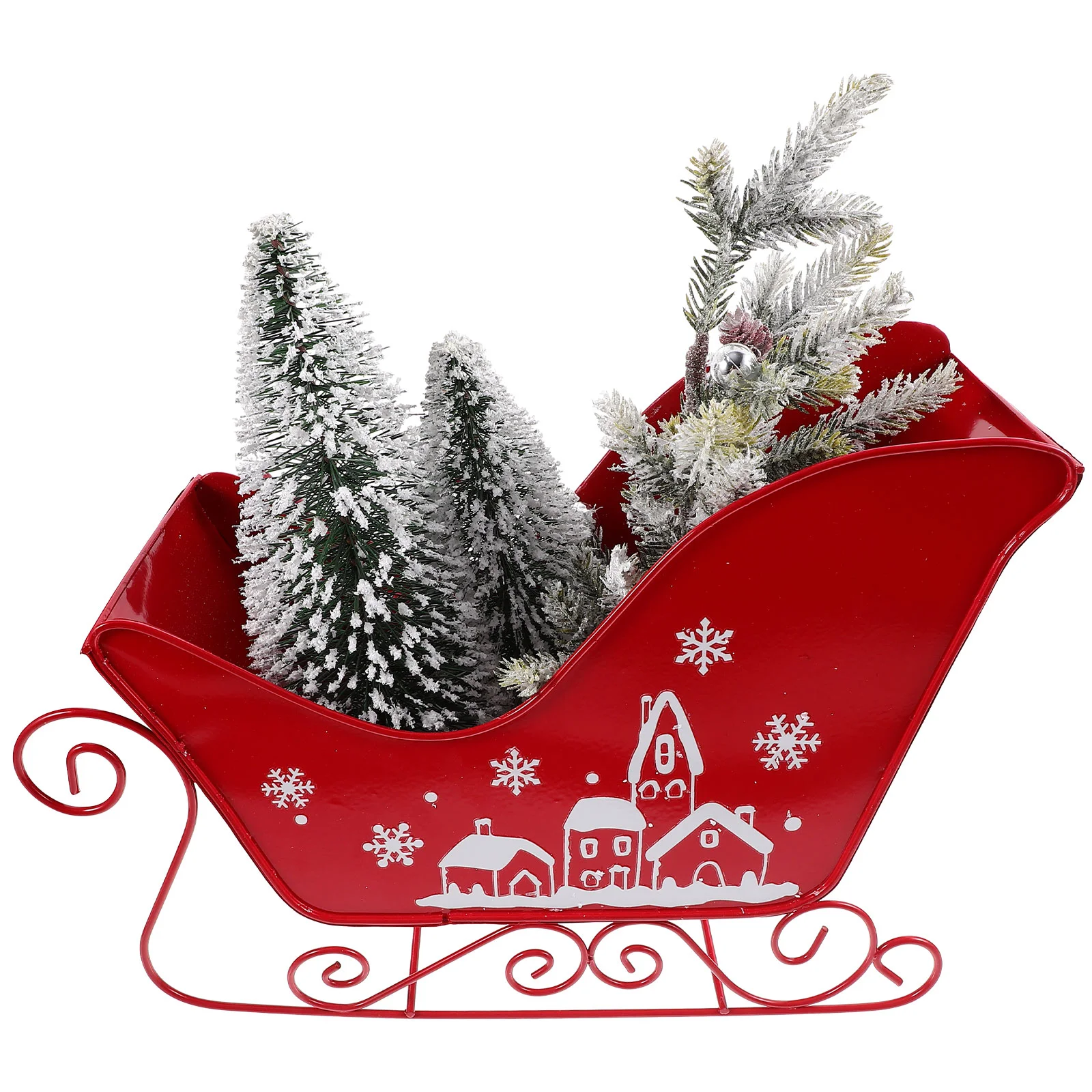 

Подарок, Рождественские сани, украшение, изысканный декор для окна, настольное украшение из ПВХ