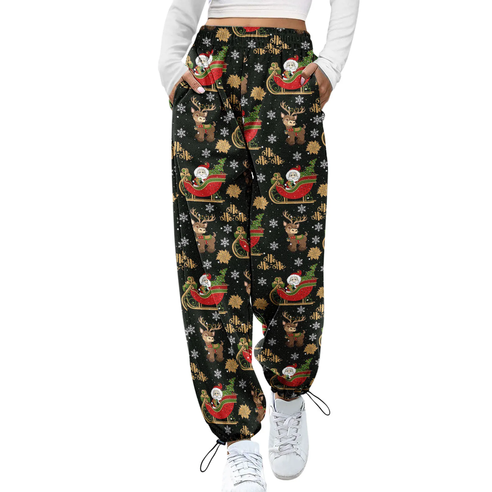 

Vintage Plaid Printed Pants Casual Loose Women's Plaid Printed Christmas Pants Casual Pants Pajama Pants Harajuku Sweatpants