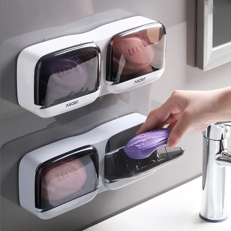 

Портативный мыльница для дома, туалетный водонепроницаемый держатель для мыла, настенный контейнер для хранения, держатель для хранения, а...