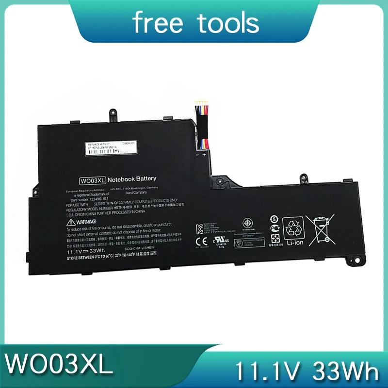 НОВЫЙ аккумулятор WO03XL 11 1 В 33 Втч для HP Pavilion X2 13-P100ES Split 13-G210DX 13-M004TU HSTNN-IB5I DB5I TPN-Q133 725496