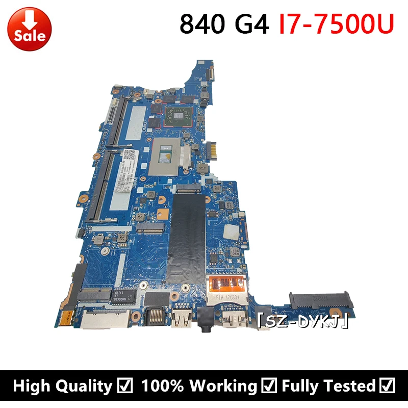 

For HP EliteBook 850 G4 840 G4 Laptop Motherboard 6050A2854301-MB-A01 Mainboard With I7-7500U/I7-7600U CPU