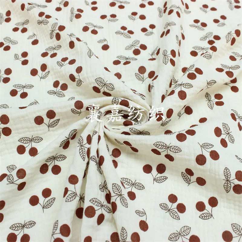 Двухслойная хлопчатобумажная креп-ткань 100x135 см марля ткань с мультяшным принтом