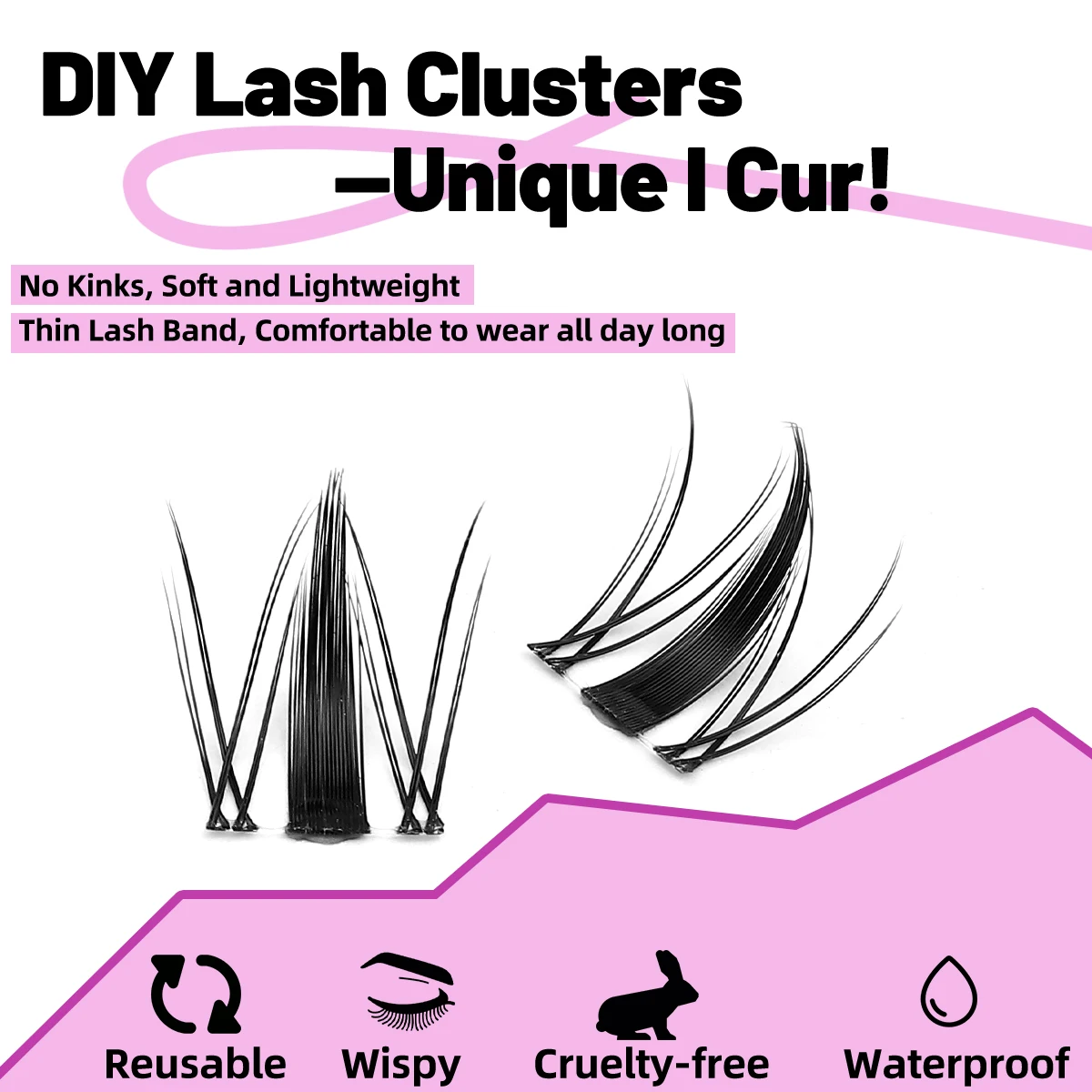 Пушистые Кластерные ресницы для наращивания IGUIONS простой набор ресниц IG2950