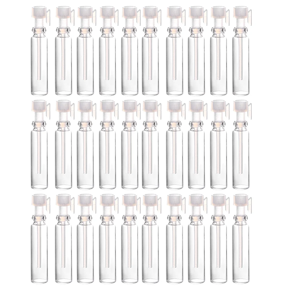 

50pcs Transparent Sample Bottle with Drop Empty Test Tube Bottles for Perfume