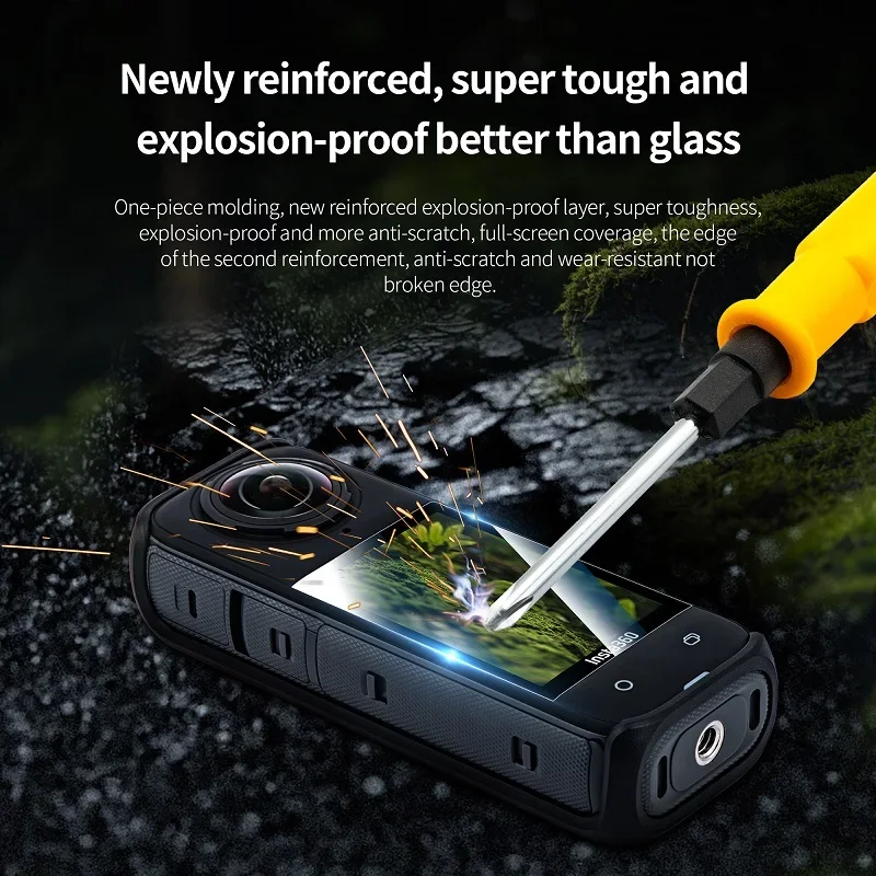 2 комплекта закаленной пленки для Insta360 X4 пленка высокой четкости защитная от