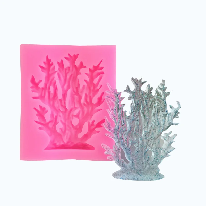 

Sea Grass Coral Rockery Icicle Cake Mold DIY Silica Gel Sugar Turning Baking Tool Chocolate Mold