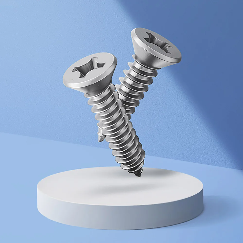 Самонарезающий винт M3 M3.5 M4 Phillips из нержавеющей стали с плоской потайной головкой