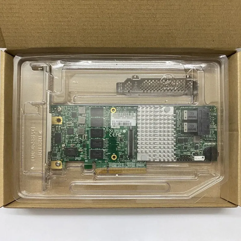 Supermicro AOC-S3108L-H8iR 8-портовый RAID-контроллер SAS SATA с кэш-памяти 2 ГБ (art.: 3920d3785cd27) - 3920d3785cd27