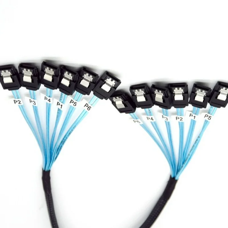 

Кабель SATA III 2 вида, 12 Гбит/с, 7 контактов, с защелкой, 0,5 м, 1 м