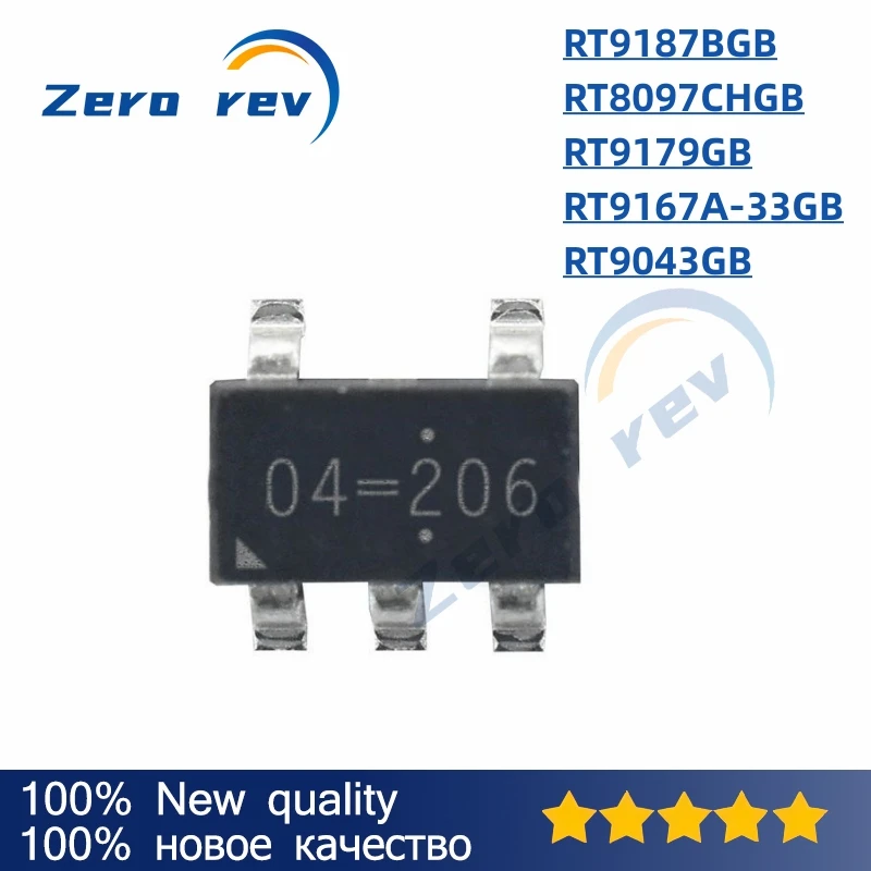 

5Pcs 100% New RT9187BGB 04= RT8097CHGB 5P= RT9179GB XA= RT9167A-33GB JJ= RT9043GB 1X= SOT-23-5