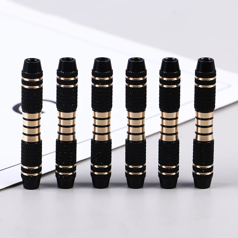

6pcs 16 Grams Copper Dart Barrels Replacement Shafts Grip Black For Soft Tip Dart And Steel Tip Darts Play Accessories