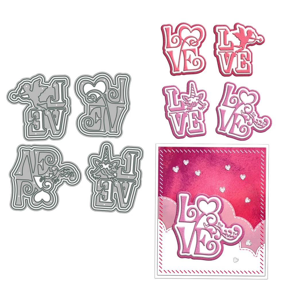 MangoCraft Hearts Love Вырубные штампы День святого Валентина DIY Товары для скрапбукинга