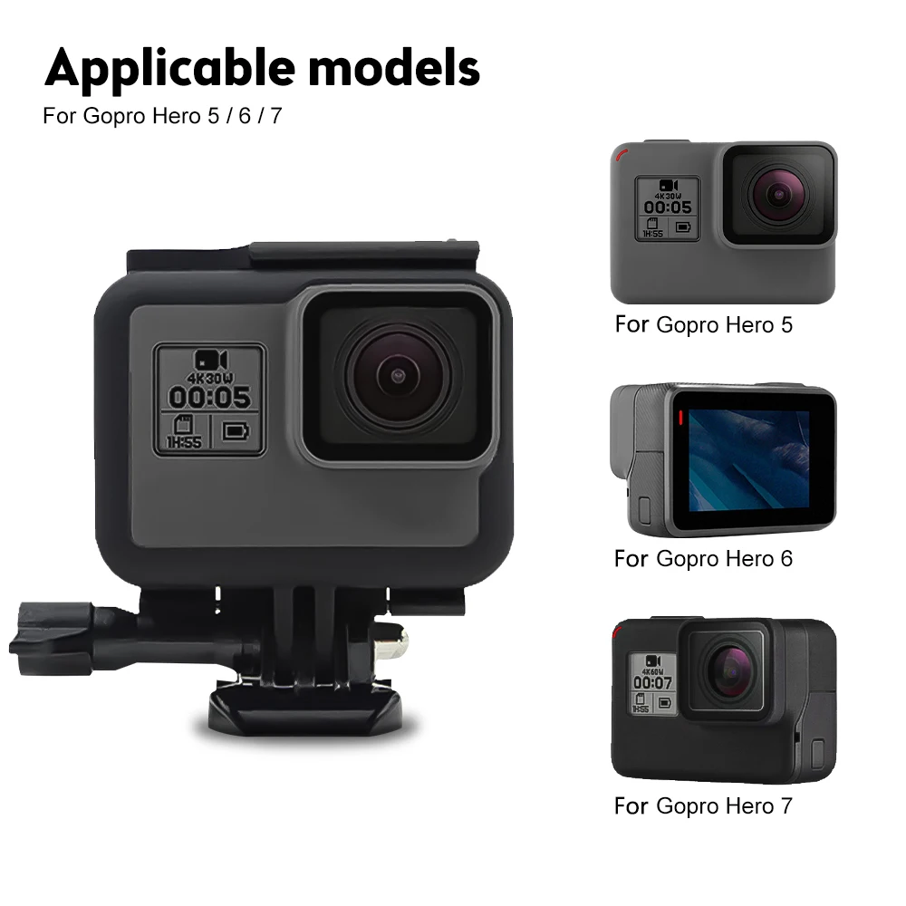 

Чехол для GoPro защитная рамка Аксессуары Корпус для видеокамеры чехол Защита от падения чехол для GoPro Hero5 6 7 черная Экшн-камера