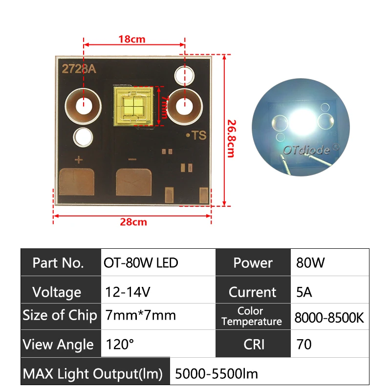 

Светодиодный сценический светильник OTdiode 60W 80W 90W