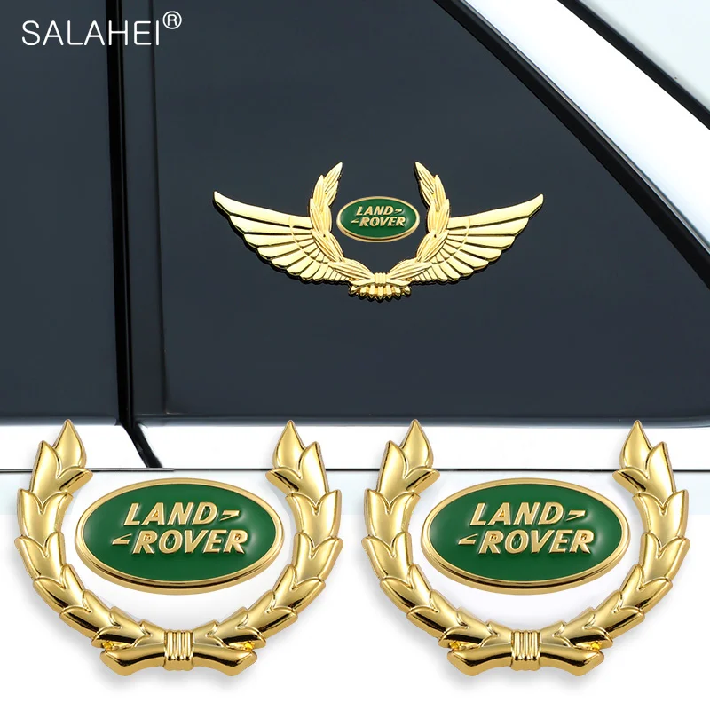 

1PC 3D Metal Alloy Wheat Ears Wing Car Body Stickers Badge For Land Rover Defender Range Rover Sport Freelander 2 Evoque Styling