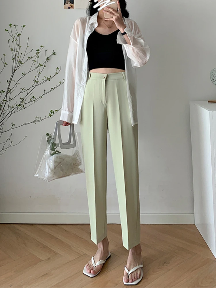 Классические брюки для женщин летние капри в Корейском стиле женские черные