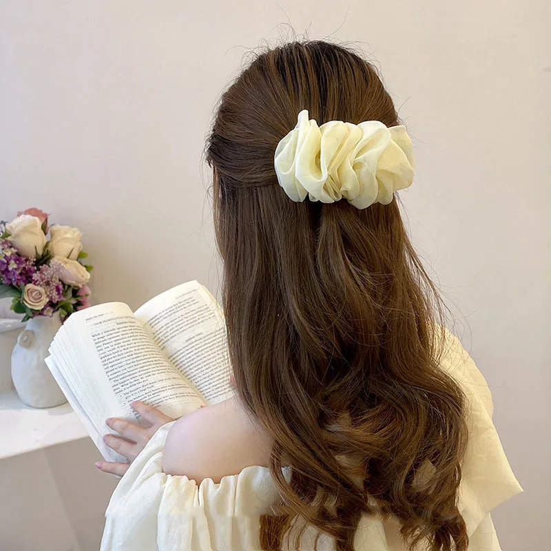 

Retro Vintage Solid Lace Fold Hair Claw Clips Barrette Hairpin for Women Girls for Holiday Gift Hair Accessories Headwear