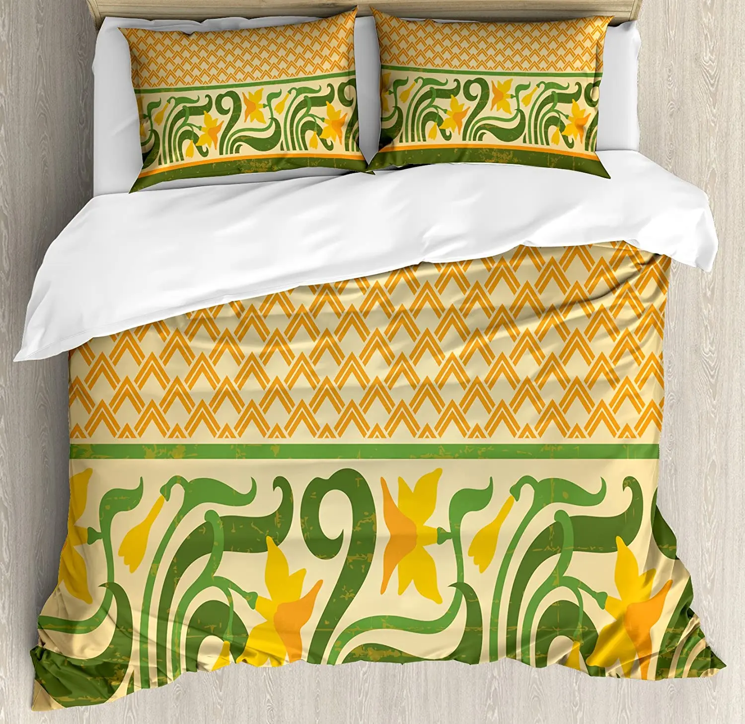 

Комплект постельного белья в стиле кантри, с геометрическим рисунком