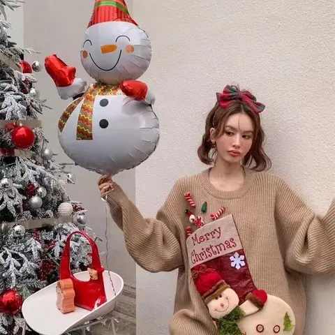 Neploe Рождественская вышивка Свободный сладкий простой джемпер пуловер 3D цветок вязаный тяжелый вязаный новый корейский Y2K гот новые женские топы
