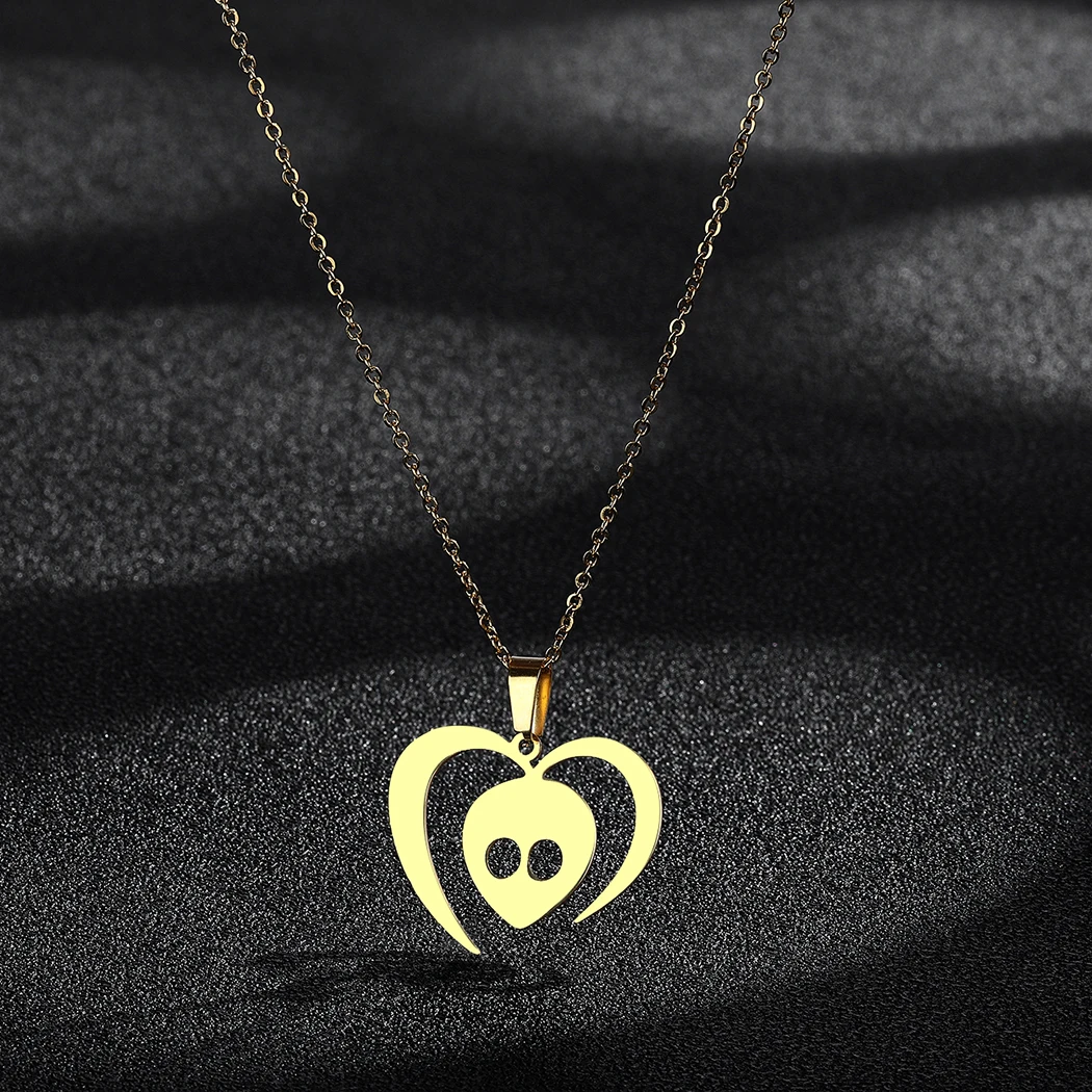 Ожерелье Kinitial из нержавеющей стали с подвеской в виде сердца чокер для женщин