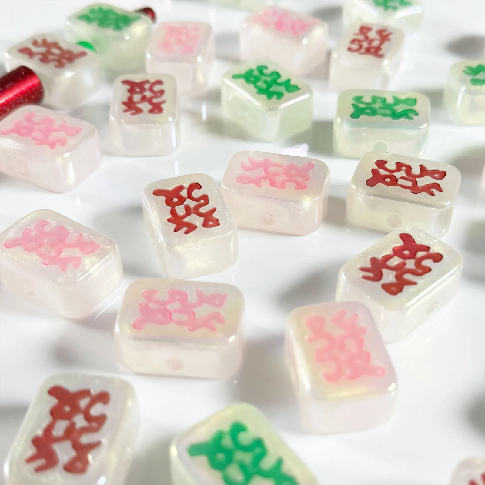 Светящиеся блестящие бусины в виде русалки для телефона