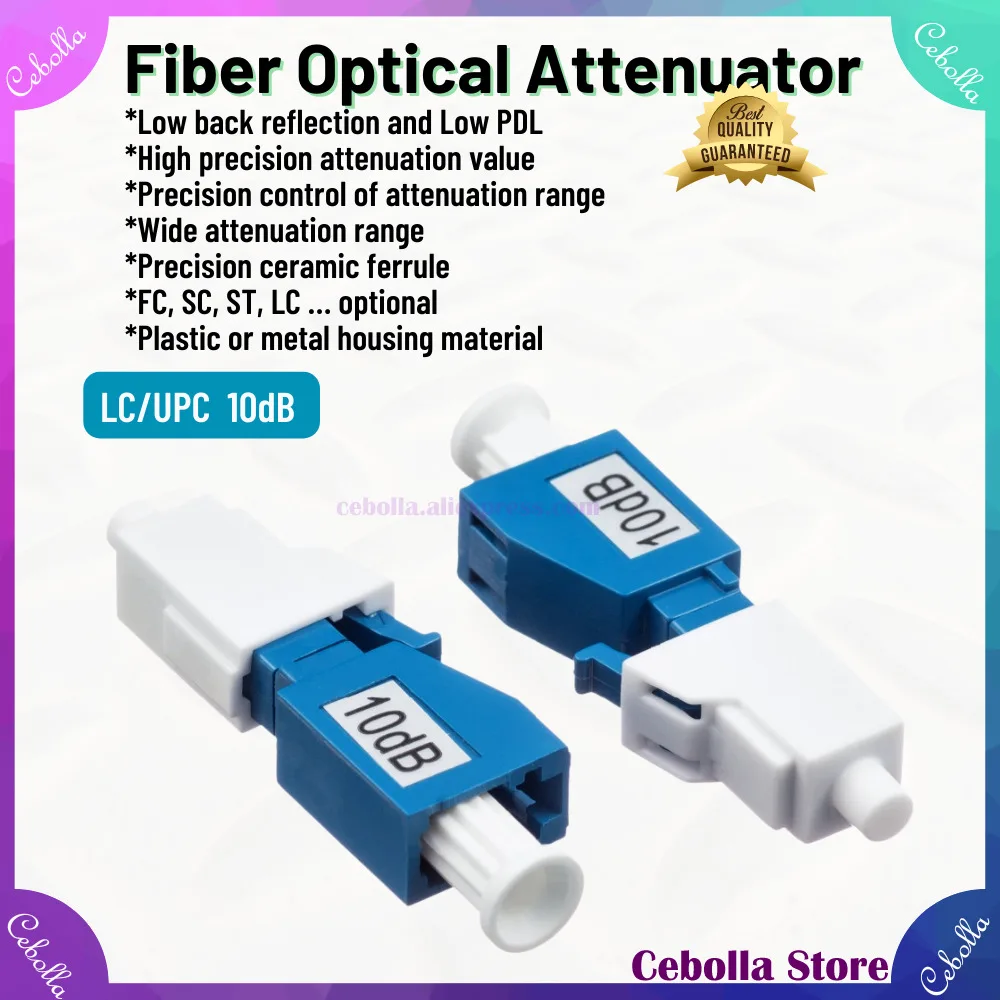 

5PCS/bag 10dB LC/UPC Female to Male 3dB Fiber Optic Attenuator 10db LC PC Female Male Fiber Optic Attenuator