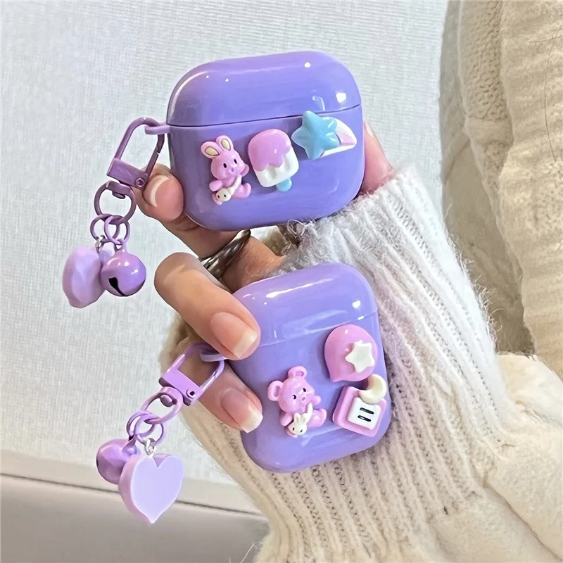 

Ins Cartoon 3D Bunny Pendant Earphone Cover for Apple Airpods Pro 3 Case for Airpods 3 3rd Generation Air Pod 2 1 Case