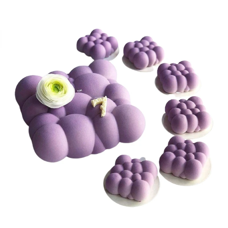 

2 Types Cloud Shaped Silicone Cake Mold Clouds Mousse Moulds Non-Stick Dessert Decorating Tools Pastry Baking Bakeware