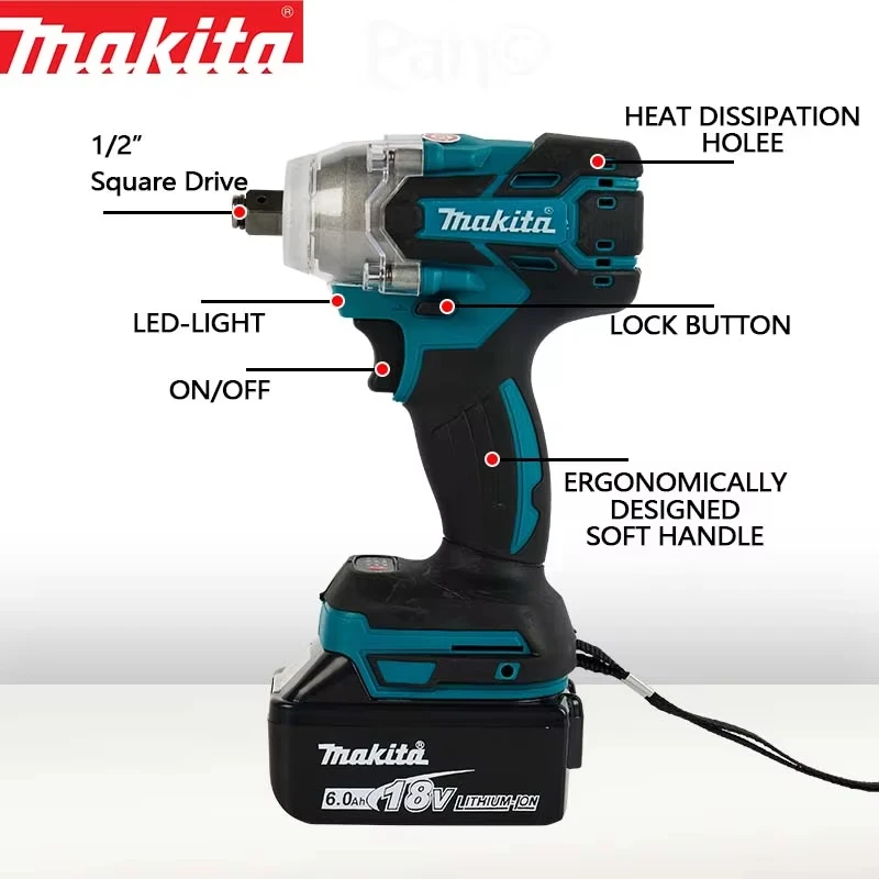 Инструмент Makita DTW285 гаечный ключ фотогаечный мощный инструмент с высоким