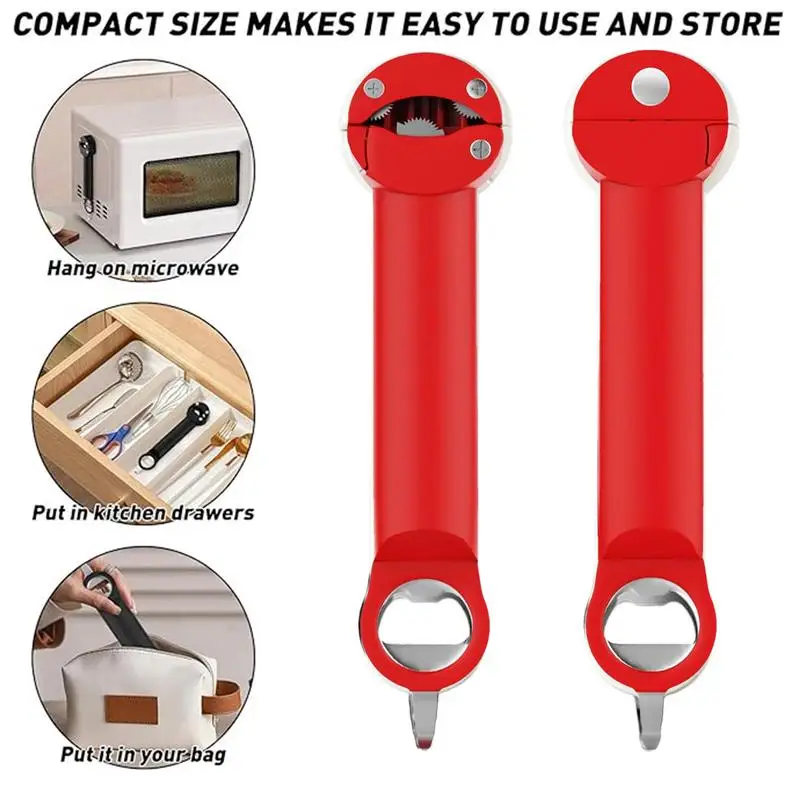 Регулируемая открывалка для бутылок выдвижная магнитная консервных банок