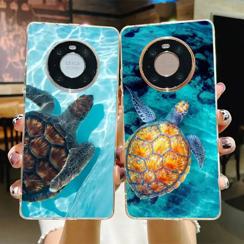 

RuiCaiCa Ocean Sea Turtle Phone Case for Samsung S21 A10 for Redmi Note 7 9 for Huawei P30Pro Honor 8X 10i cover