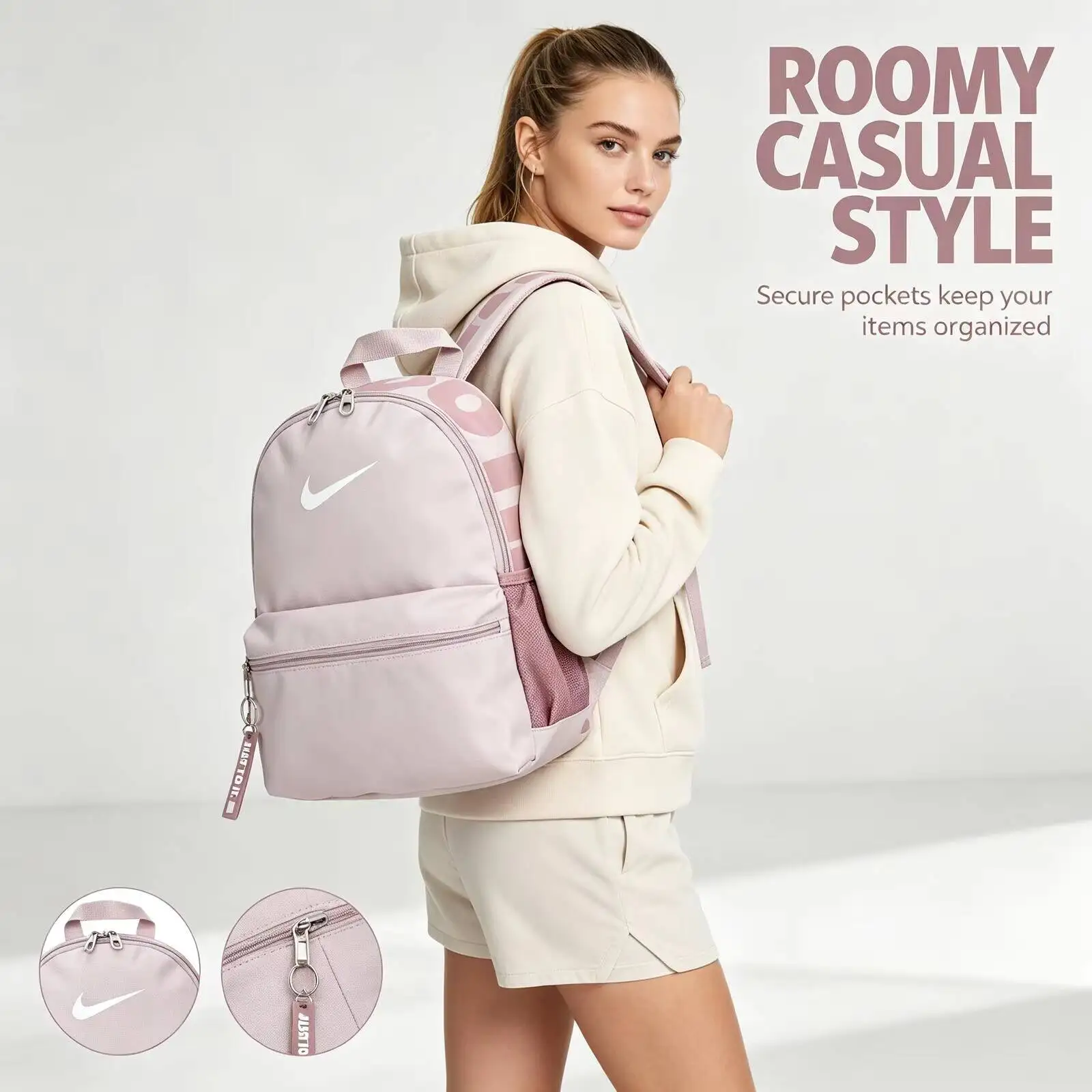 Фото Новые мужские и женские сумки Nike, рюкзаки для путешествий на природе, модные рюкзаки, школьные сумки для студентов. №1