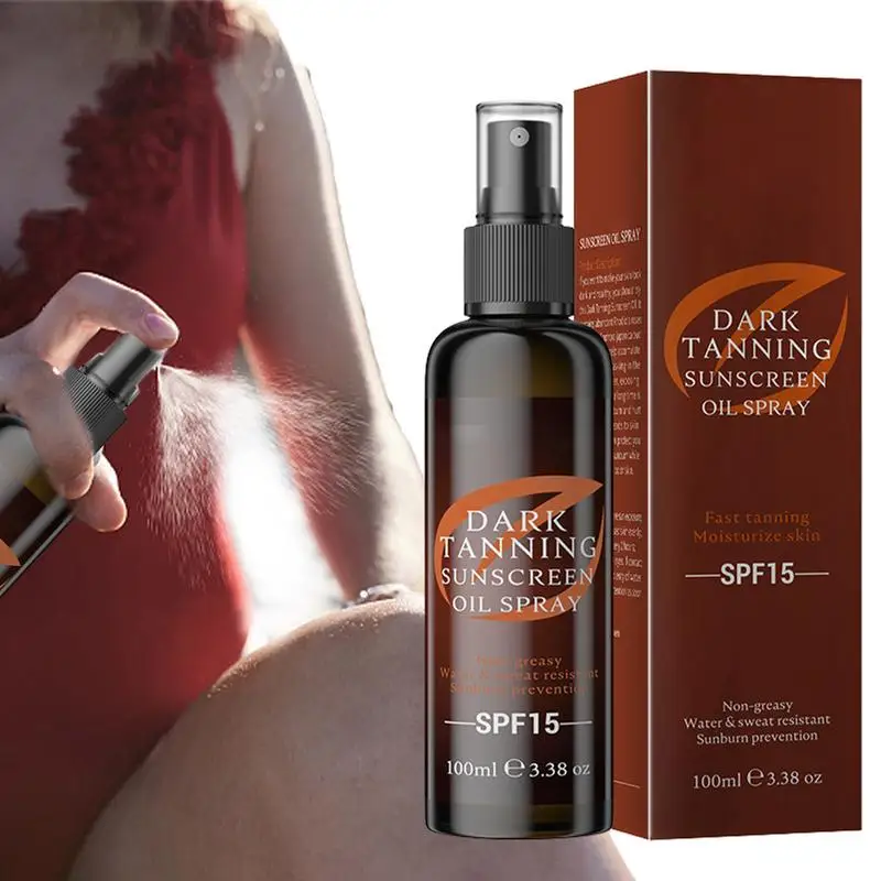 

Tanning Oil Water-Resistant Tanning Spray Natural Pro-Melanin Extract Tanning Sprayer For Perfect Glow