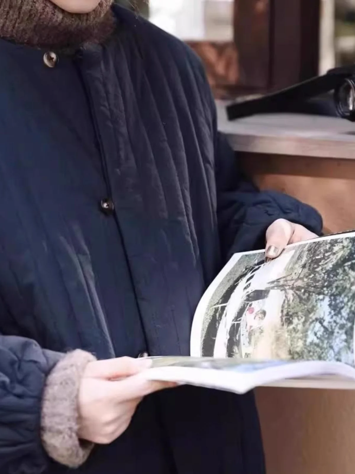 Японская мода Женская одежда Художественная утолщенная верхняя в стиле ретро