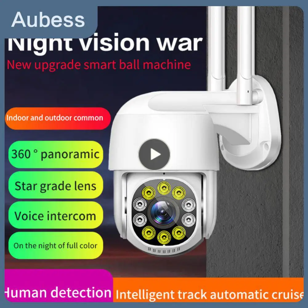 

White Cctv Surveillance Camera 5mp Hd Playback Smart Outdoor Camera Two-way Voice Intercom Security Camera Smart Home 720p Wifi