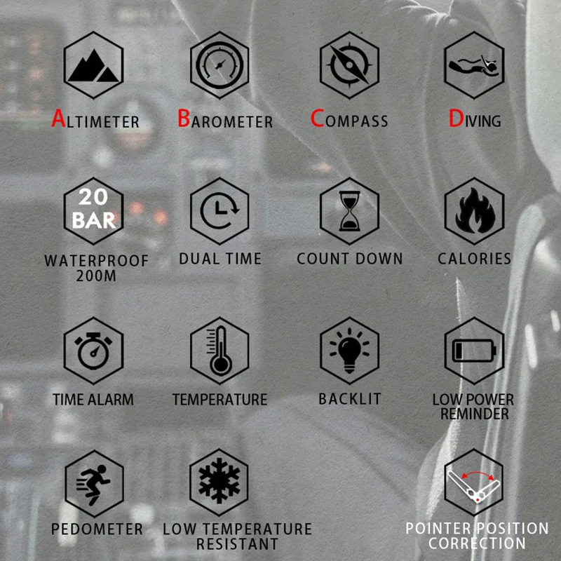 Часы North Edge Gavia мужские наручные деловые спортивные водонепроницаемые стальные