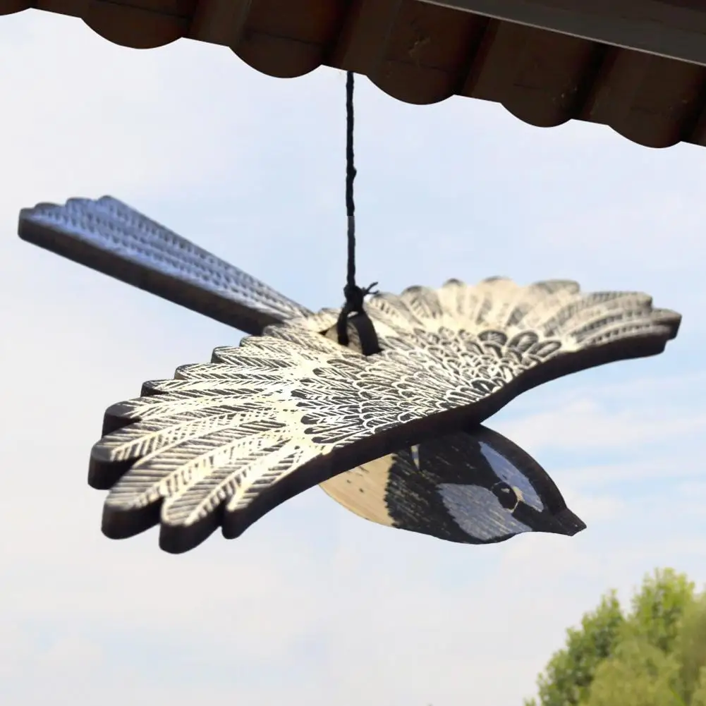 

Wooden Bird Pendant Clean Lines Decorative Hanging Hole Wooden Crafts Bird Hanging Ornament decoración hogar