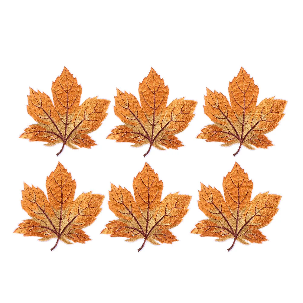

6Pcs Patch Maple Leaf Patch On Patch Embroidery Patch for Hat Iron On Patch for Clothing Repair