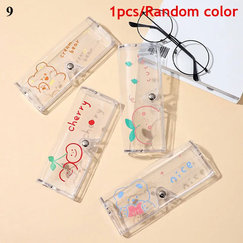 

2022 Cartoon Cactus PVC Glasses Case For Child Transparent Sunglasses Glasses Cover Fashion Korean Portable Eyewear Accessoires