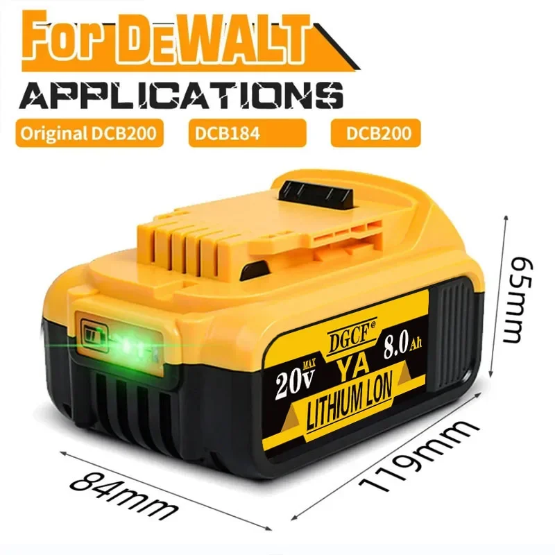 Литий-ионный аккумулятор для Dewalt DCB180 DCB181 DCB182 DCB201 DCB206