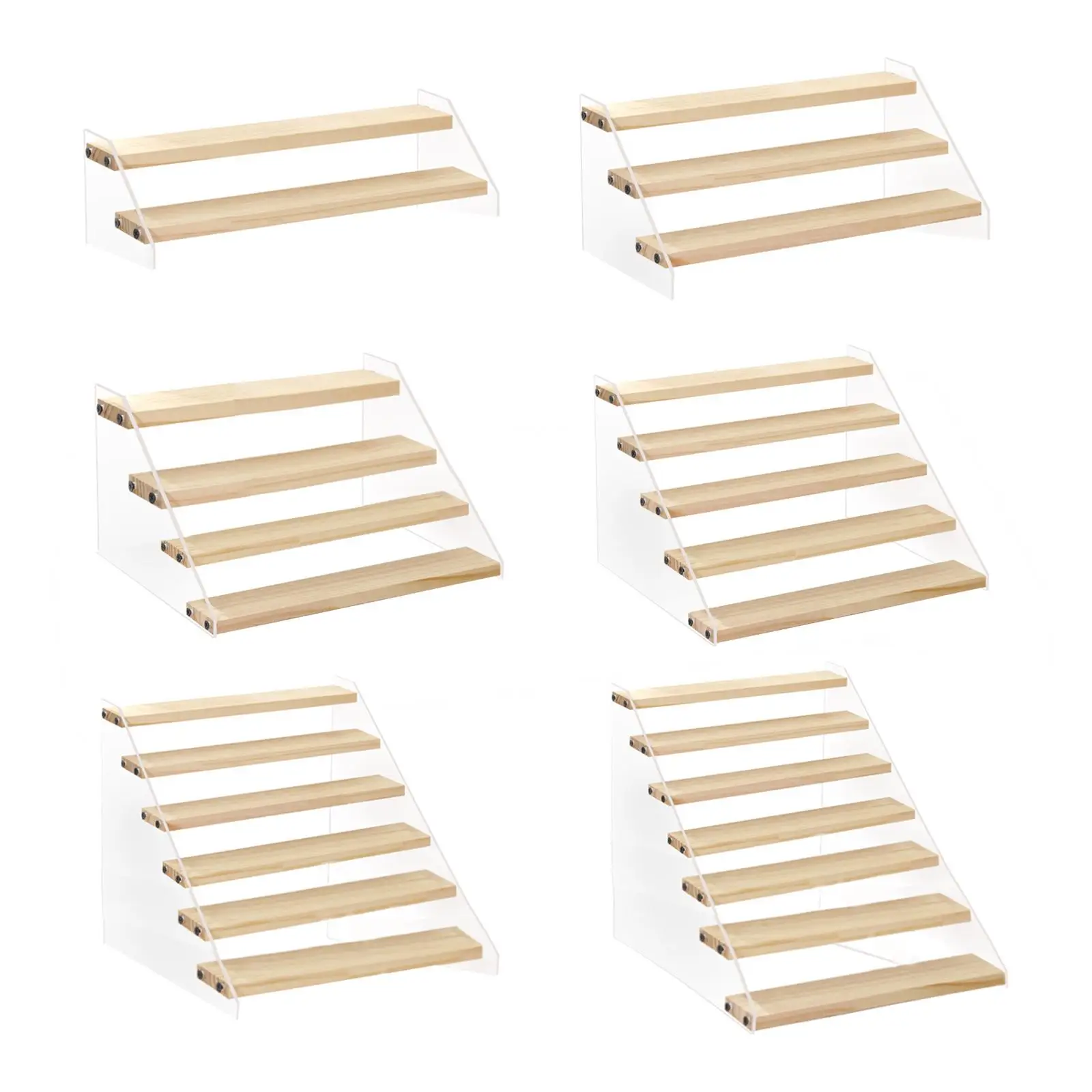 

Акриловая демонстрационная полка с лестницей, прозрачный органайзер для кукол, фигурок, игрушек