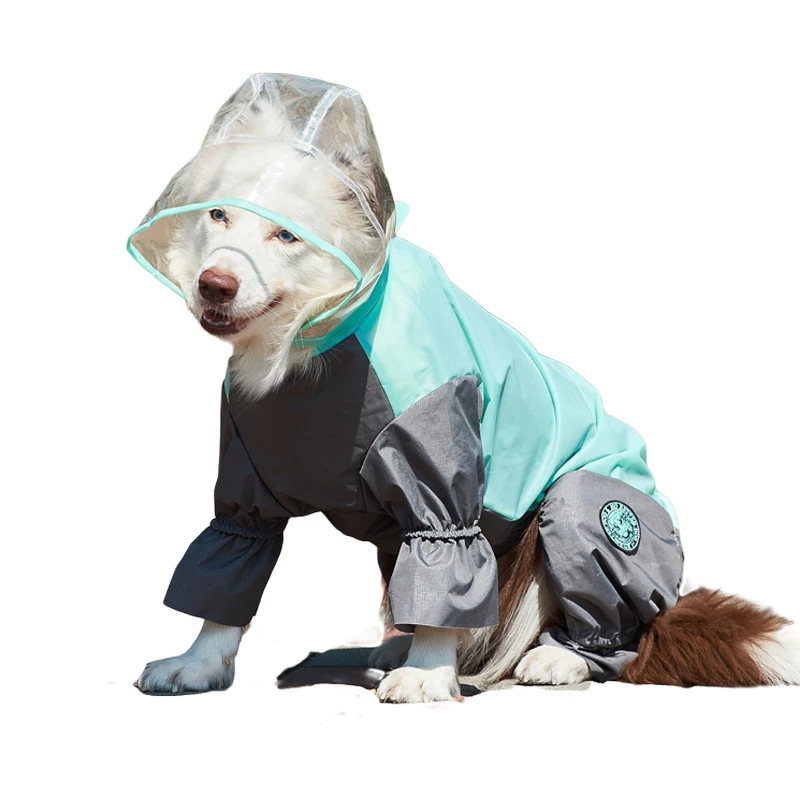

Big Large Dog Raincoat Waterproof Clothing Jumpsuit Poodle Corgi Samoyed Husky Labrador Golden Retriever Border Collie Clothes