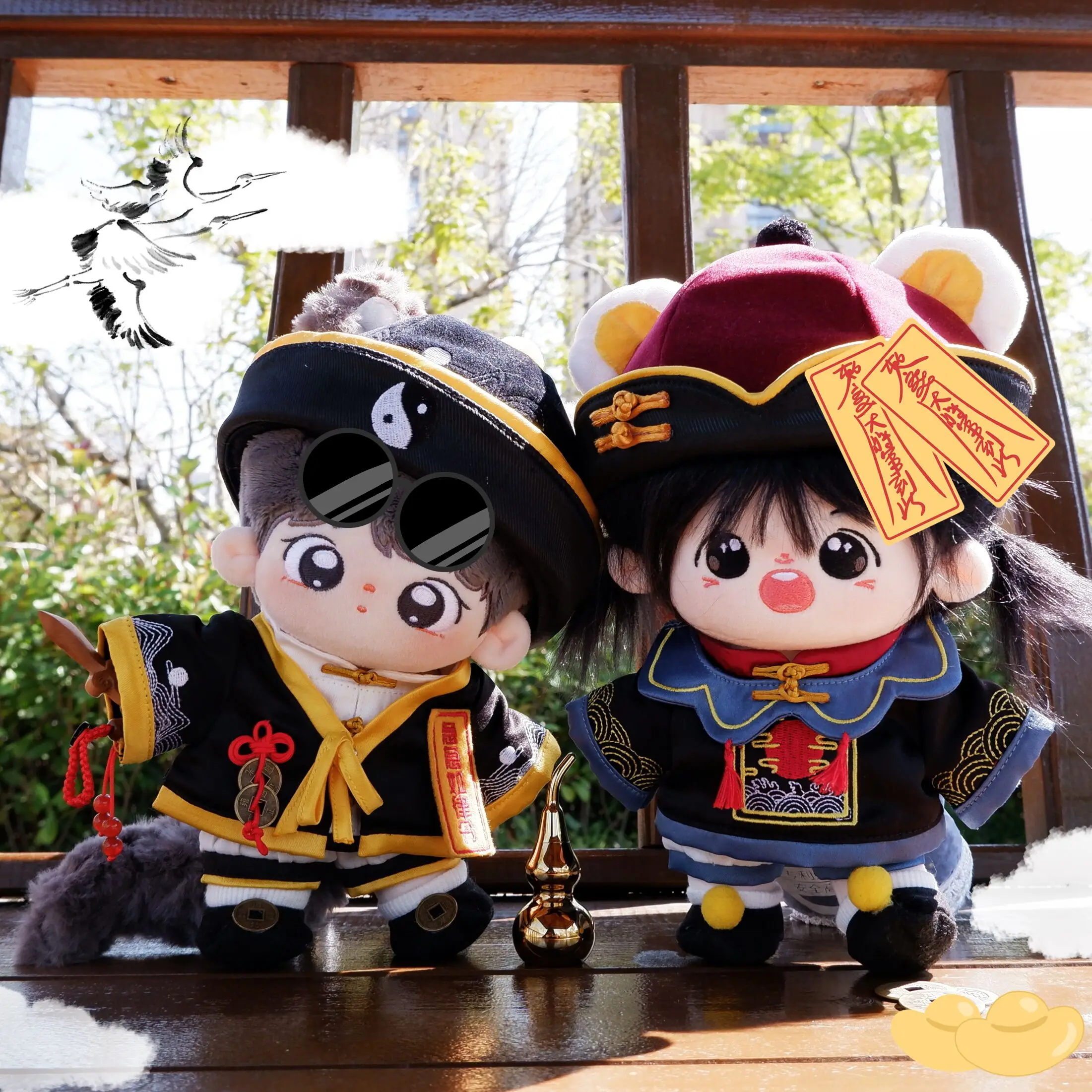 

Костюм Kawaii, Койот Taoist, маленький медведь, зомби, 20 см, без атрибутов, плюшевая набивная кукла, одежда, милый наряд, Kpop, подарок для косплея