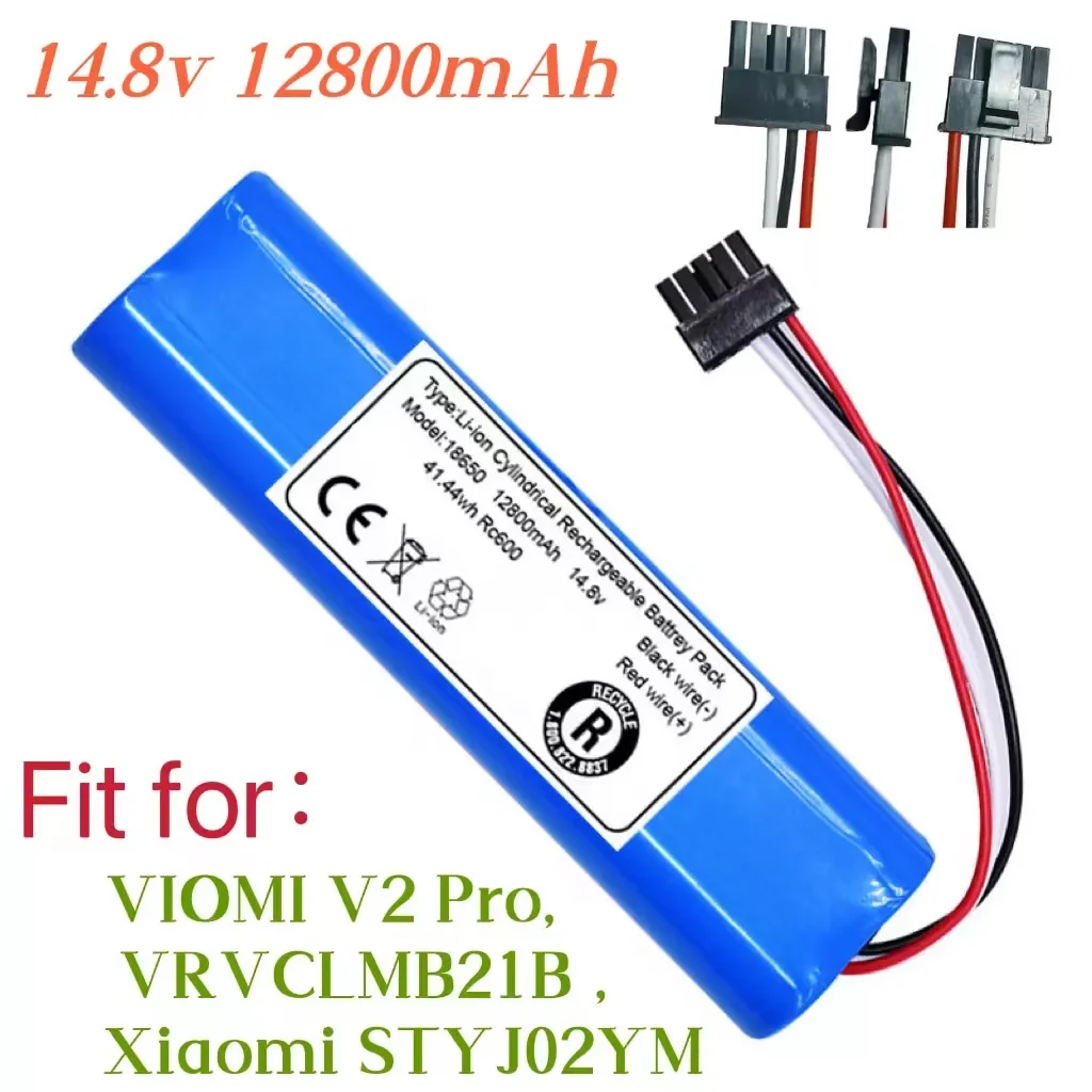 

NEW2023 100% New Original 14.8V 18650 Lithium Battery for VIOMI V2 Pro,VRVCLMB21B ，Xiaomi STYJ02YM Replace battery accessories