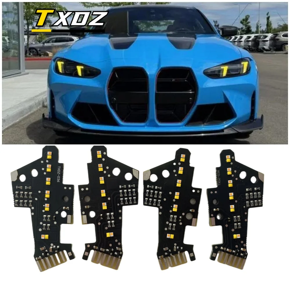 

CSL Желтые светодиодные платы Angel Eye DRL для 2025+ G22 G23 G26 G80 G82 G83 LCI M3 M4 430i M440i Фара дневного света Янтарный
