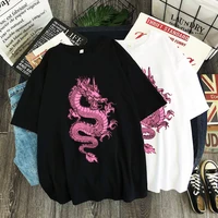 womens t shirts dragon pattern tops oversized t shirt harajuku gothic short sleeve tees female casual streetwear clothing