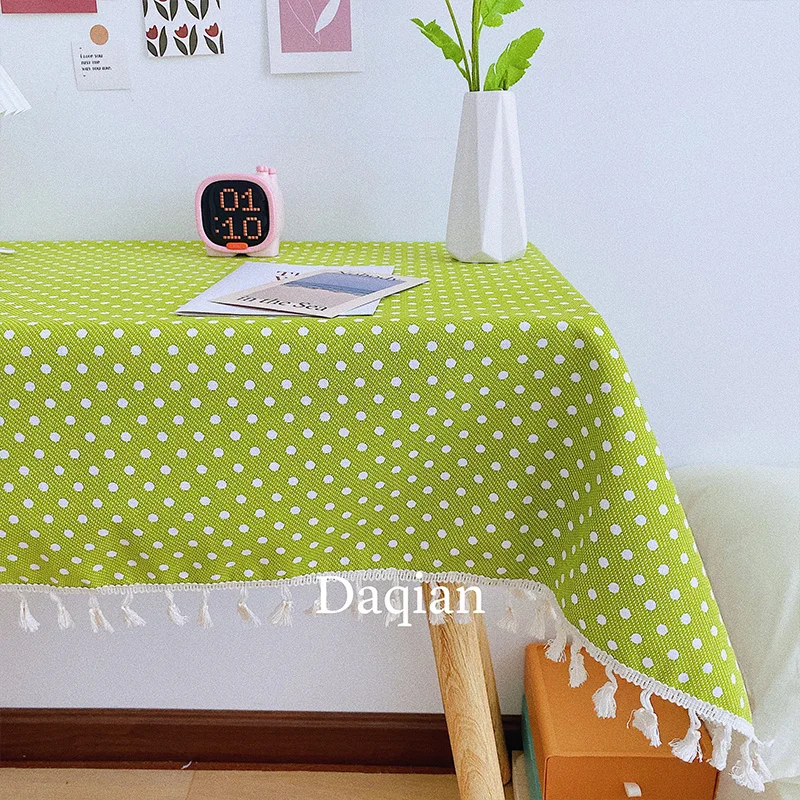 

Dotted tablecloth, fabric art, picnic cloth, photo background cloth, decorative tea table, dormitory desk