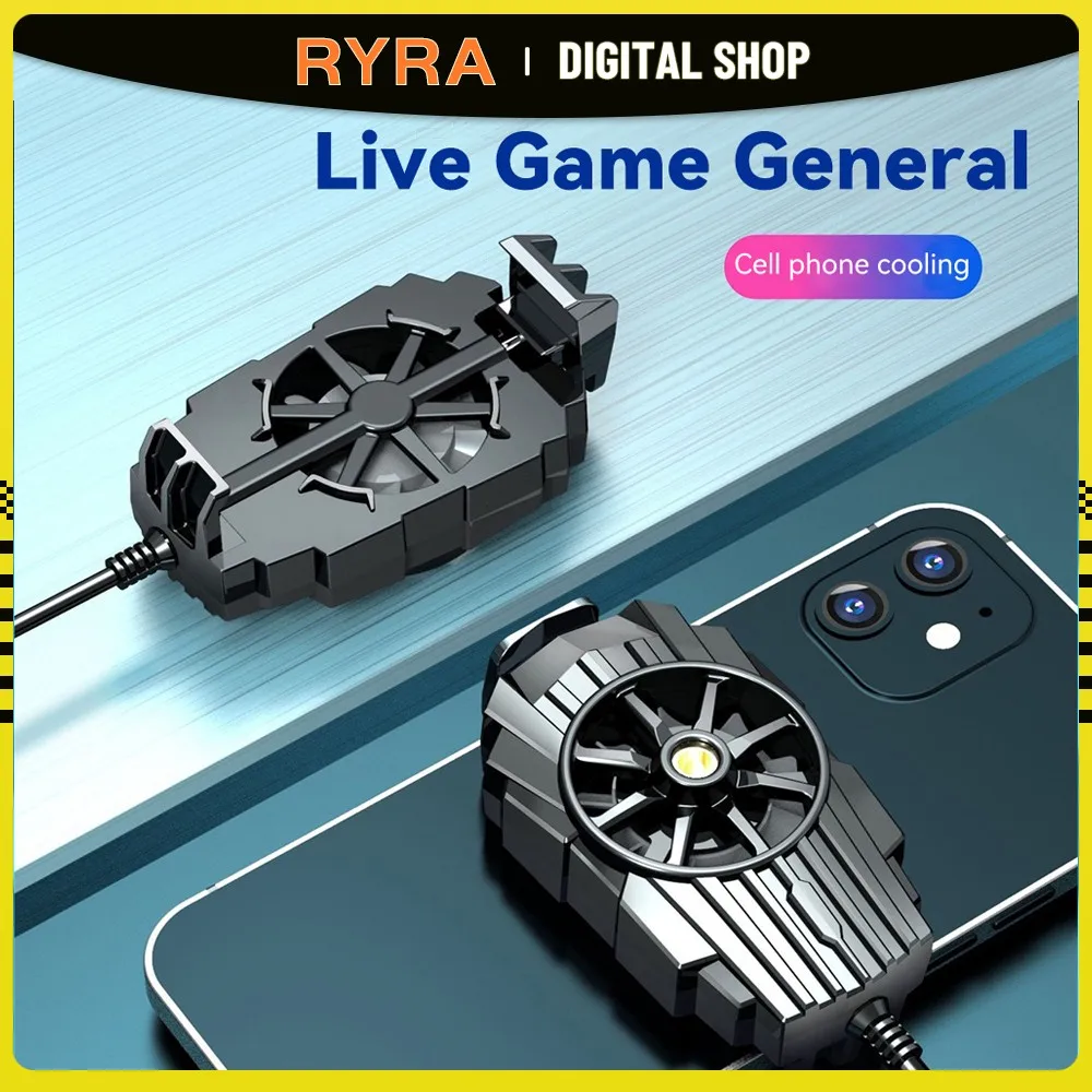 

RYRA Universal Mobile Phone Cooling Fan Radiator Silent Phone Cooler Game Mini Cool Heat Sink For IPhone Samsung Xiaomi Radiator